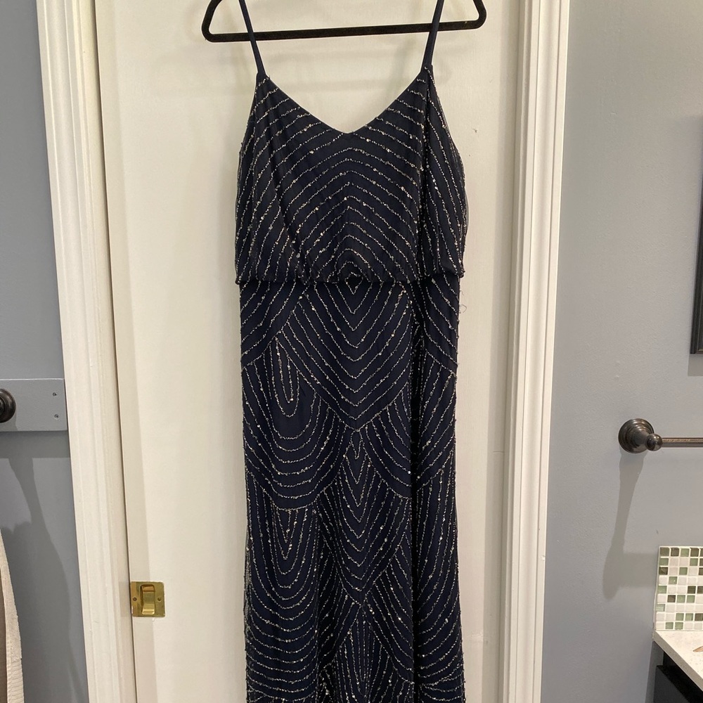Adrianna Papell sequin gown, 14